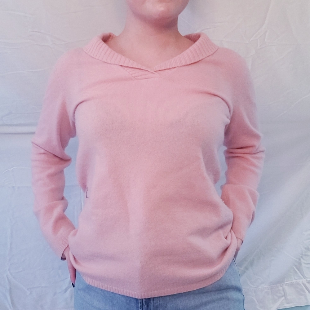 Blush pink cashmere sweater